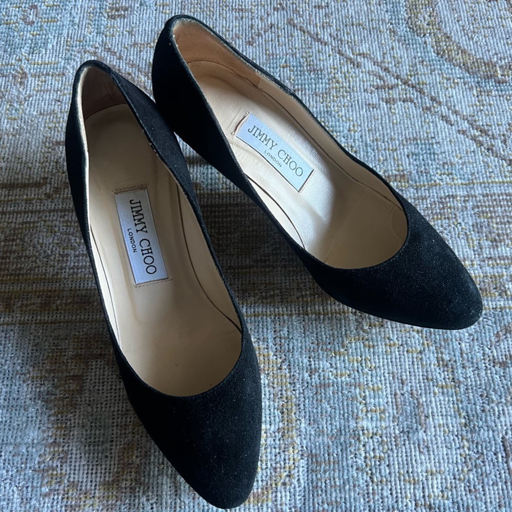 Jimmy Choo Black Suede Pumps 35
